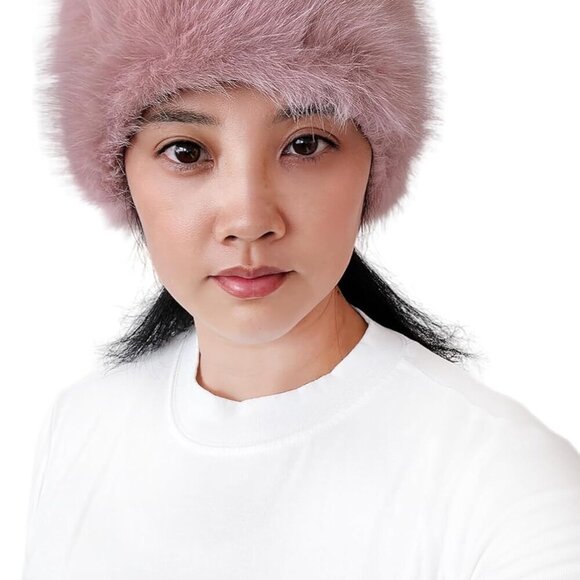 Women's Faux Fur Headband Winter Ear Warmer Plush Long Pile Cold Weather - Picture 2 of 4